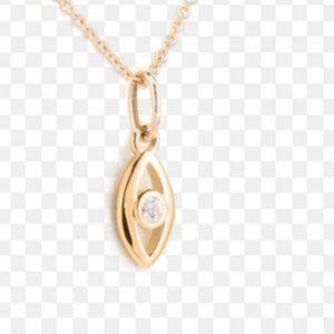 Mejuri White Sapphire Evil Eye Charm